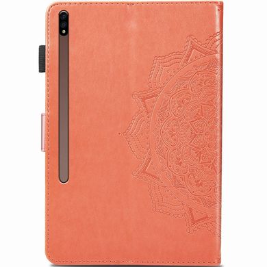 Кожаный чехол Art Case с визитницей для Samsung Galaxy Tab S7 Оранжевый