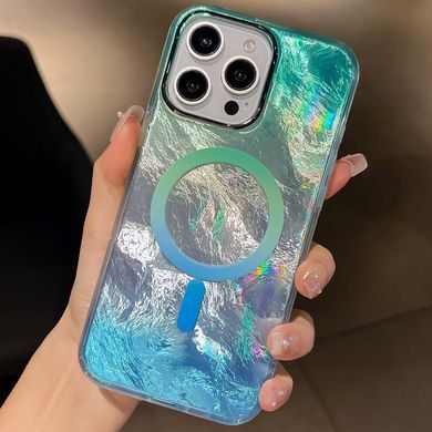 Чехол TPU Shiny Mountain Magnetic Fit для Apple iPhone 16 Pro (6.3") Green / Blue