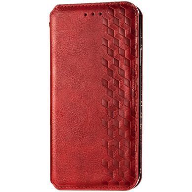 Кожаный чехол-книжка GETMAN Cubic (PU) для Xiaomi Redmi 9 Красный