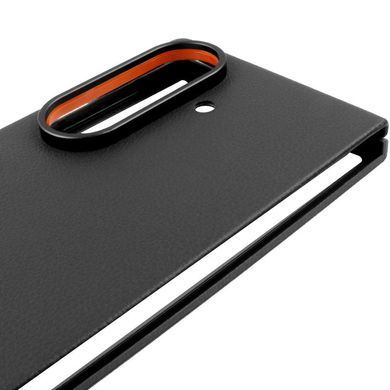 Кожаный чехол Leather Case (AAA) для Samsung Galaxy Z Fold6 Black