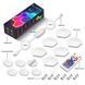 Модульный настінний світильник LED RGB 5V соты SAL-011B 6pcs Bluetooth USB with app White фото 6