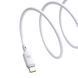 Дата кабель Baseus Silky Series OS Fast Charging USB to Type-C 100W (1m) (P10377703) Moon White фото 3