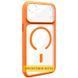 Чехол TPU+PC GETMAN Moon Clear with MagSafe для Apple iPhone 13 (6.1") Orange