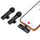 Петличный беспроводной микрофон Borofone BFK16A Winner dual-mic Type-C Black фото 12