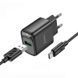 МЗП Hoco C140A Smart QC3.0 18W (1USB-A) + кабель USB to Type-C Black фото 2