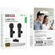 Петличный беспроводной микрофон Borofone BFK16A Winner dual-mic Type-C Black фото 8