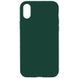Чехол Silk Full Protective (AA) NO LOGO для Apple iPhone X / XS (5.8") Зеленый / Forest green