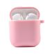 Силіконовий футляр з мікрофіброю для навушників Airpods 1/2 Рожевий / Pink