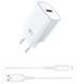 СЗУ WIWU G006 Essen QC3.0 18W GaN (1USB-A) + кабель USB to Lightning White фото 1