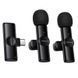 Петличный беспроводной микрофон Borofone BFK16A Winner dual-mic Type-C Black фото 7