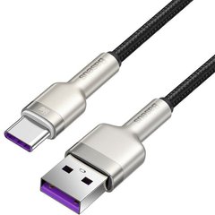 Дата кабель Baseus Cafule Metal Data USB to Type-C 66W (0.25m) (CAKF00000) Black