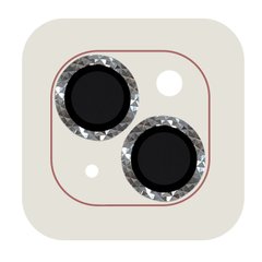 Захисне скло Metal Shine на камеру (в упак.) для Apple iPhone 15 (6.1") / 15 Plus (6.7") Срібний / Silver