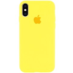 Чохол Silicone Case Full Protective (AA) для Apple iPhone X (5.8") / XS (5.8") Жовтий / Yellow