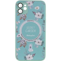 TPU+PC чохол Secret Garden with MagSafe для Apple iPhone 12 (6.1") Mint