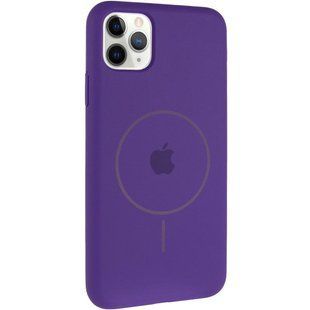 Чехол Silicone Case Full Protective (AA) with MagSafe для Apple iPhone 11 Pro Max (6.5") Фиолетовый / Amethyst