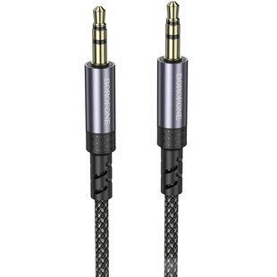 Аудио кабель Aux Borofone BL24 Graceful (1m) Metal grey