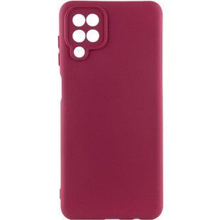 Чехол TPU GETMAN Liquid Silk Full Camera для Samsung Galaxy A12 Бордовый / Marsala