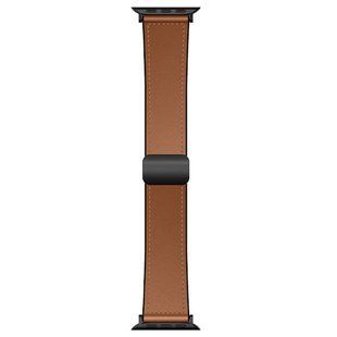 Ремешок Hoco WA34 Basic magnetic buckle silicone leather strap для Apple watch 38/40/41/42mm Brown