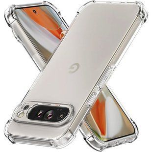 TPU чохол GETMAN Ease logo посилені кути Full Camera для Google Pixel 9 / 9 Pro Безбарвний (прозорий)