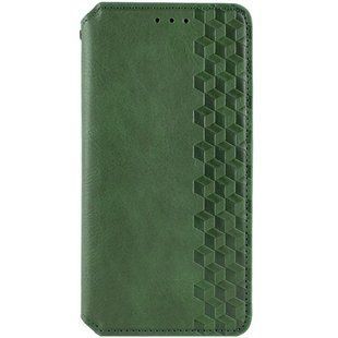 Кожаный чехол-книжка GETMAN Cubic (PU) для Motorola Moto G86 5G Зеленый