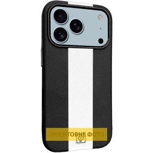 Кожаный чехол Rally with MagSafe для Apple iPhone 17 (6.3") Black / White