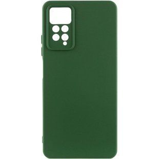 Чехол TPU GETMAN Liquid Silk Full Camera для Xiaomi Redmi Note 11 Pro 4G/5G / 12 Pro 4G Зеленый / Dark green