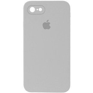 Чехол Silicone Case Square Full Camera Protective (AA) для Apple iPhone 7/8/SE (2020) (4.7") Серый / Light Grey