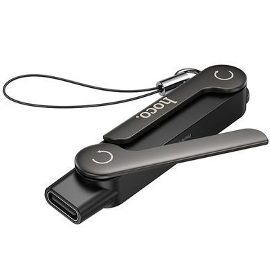 Переходник Hoco UA47 Lightning male to Type-C female adapter Black