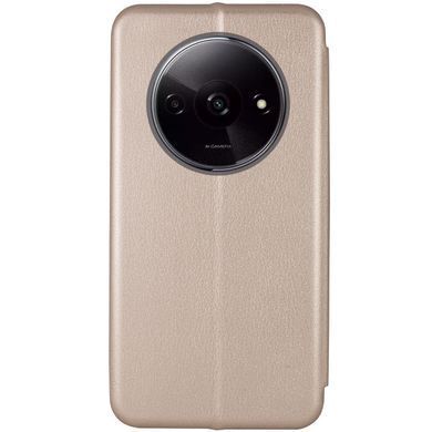 Кожаный чехол-книжка Classy для Xiaomi Redmi A3 Золотой