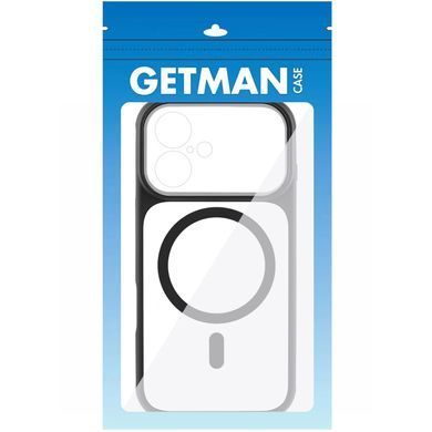 Чохол TPU+PC GETMAN Moon Clear with MagSafe для Apple iPhone 17 (6.3") Black