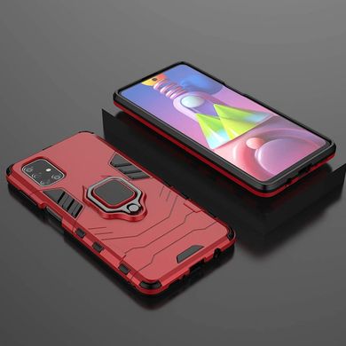 Ударопрочный чехол Transformer Ring for Magnet для Samsung Galaxy M51 Красный / Dante Red