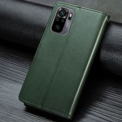Кожаный чехол-книжка GETMAN Gallant (PU) для Xiaomi Redmi Note 10 / Note 10s Зеленый