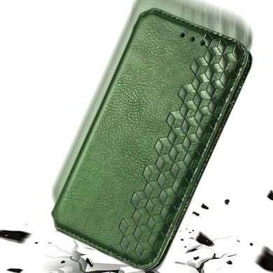 Шкіряний чохол книжка GETMAN Cubic (PU) для Xiaomi Mi 10 Lite Зелений