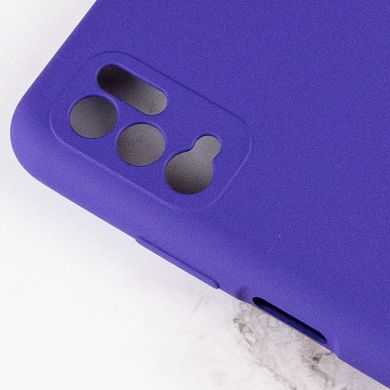 Чехол Silicone Cover Full Camera (AA) для Xiaomi Redmi Note 10 5G / Poco M3 Pro Фиолетовый / Purple