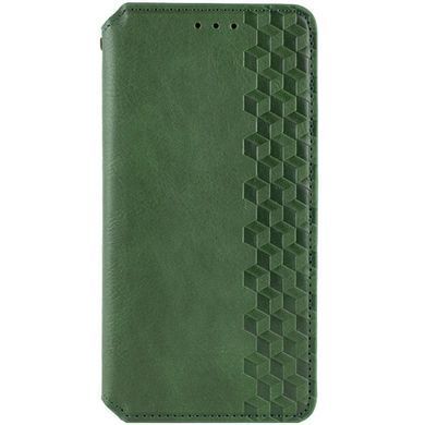 Кожаный чехол-книжка GETMAN Cubic (PU) для Motorola Moto G86 5G Зеленый