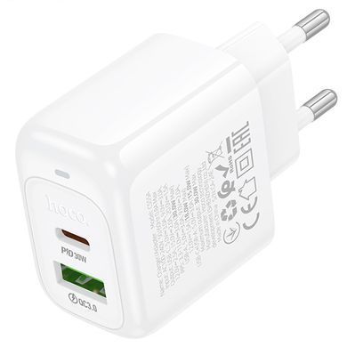 МЗП Hoco CS55A Surplus PD30W+QC3.0 (1USB-A/1C) White
