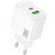 МЗП Hoco CS55A Surplus PD30W+QC3.0 (1USB-A/1C) White фото 1