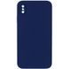 Чехол Silk Square Full Camera Protective (AA) NO LOGO для Apple iPhone X / XS (5.8") Темно-синий / Midnight blue