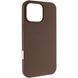 Чехол Silicone Case (AA) NO LOGO with MagSafe для Apple iPhone 17 (6.3") Коричневый / Brown