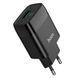МЗП Hoco C72Q Glorious QC3.0 18W (1USB-A) Чорний фото 1