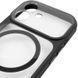 Чохол TPU+PC GETMAN Moon Clear with MagSafe для Apple iPhone 17 (6.3") Black фото 5