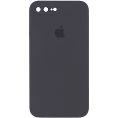 Чохол Silicone Case Square Full Camera Protective (AA) для Apple iPhone 7 plus / 8 plus (5.5") Сірий / Dark Gray