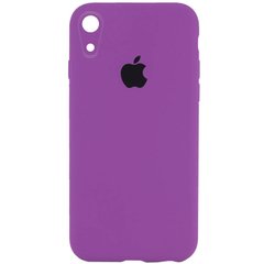 Чехол Silicone Case Square Full Camera Protective (AA) для Apple iPhone XR (6.1") Фиолетовый / Grape