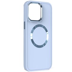TPU чохол Bonbon Metal Style with MagSafe для Apple iPhone 15 (6.1") Блакитний / Mist Blue