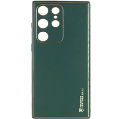Кожаный чехол Xshield для Samsung Galaxy S24 Ultra Зеленый / Army Green