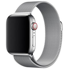 Ремінець Milanese Loop Design для Apple watch 42mm/44mm/45mm/49mm Срібний