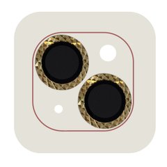 Захисне скло Metal Shine на камеру (в упак.) для Apple iPhone 14 (6.1") / 14 Plus (6.7") Золотий / Gold