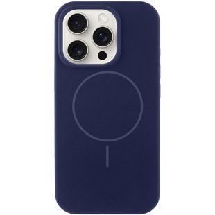 Чехол Silk Full Protective (AA) NO LOGO with Magnetic Fit для Apple iPhone 15 Pro (6.1") Темно-синий / Midnight blue