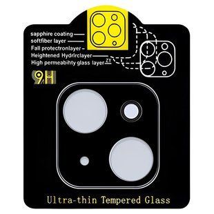 Захисне скло на камеру Full Block (тех.пак) для Apple iPhone 15 (6.1") / 15 Plus (6.7") Чорний
