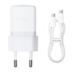 СЗУ Baseus Palm Fast Charger 30W (1USB-C) + кабель Type-C to Type-C (P10111605113-01) Moon White